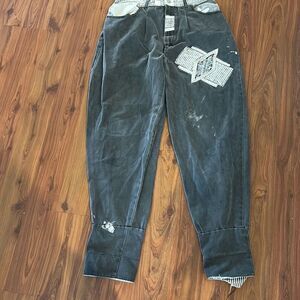 Y2k Kozmic Blues 80s/90s ￼ distressed gray baggy jeans patchwork men’s jeans, 30